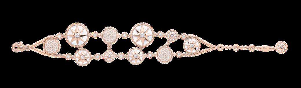 18K玫瑰金鑽石及珍珠母貝手鏈(Dior Joaillerie)