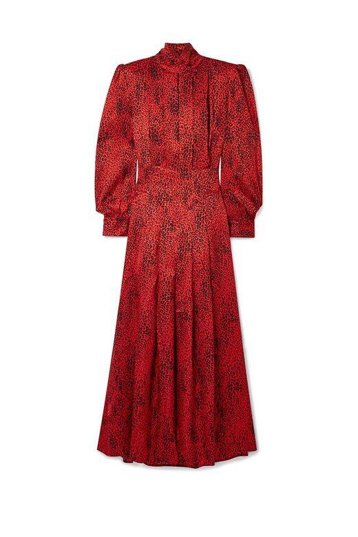 Alessandra Rich紅色豹紋中長裙- £848 (約港幣$8.480)