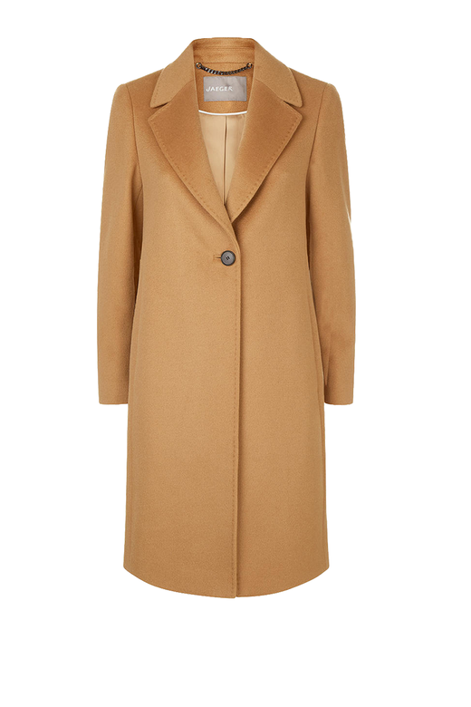 JaegerClassic camel coat in boyfriend style - £320（約港幣$3,200）