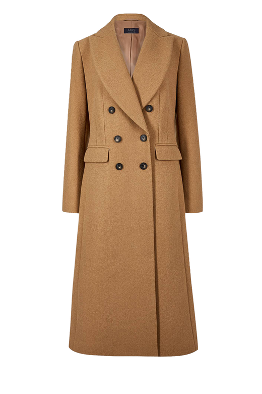 Marks & SpencerWool blend double breasted camel coat - £99(約港幣$990) Marks & SpencerWool blend double breasted camel coat - £99(約港幣$990)