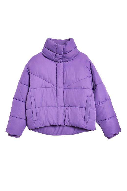 Topshop紫色高領羽絨外套- £29(約港幣$290) Topshop紫色高領羽絨外套- £29(約港幣$290)