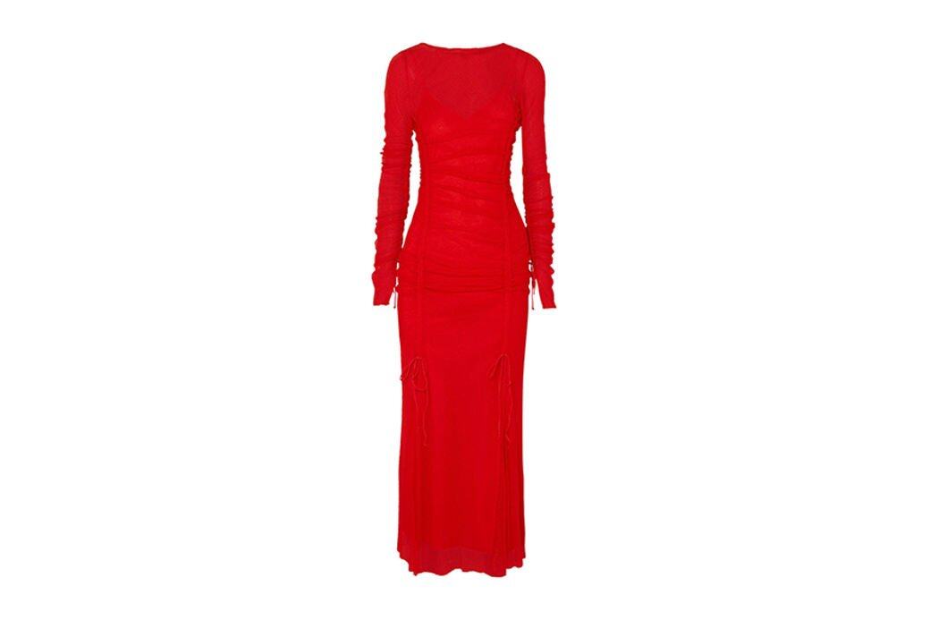 Diane von Furstenberg US$490 HKD~3824.51皺摺長連衣裙你可以穿這件去上班出席正式場合吧！
