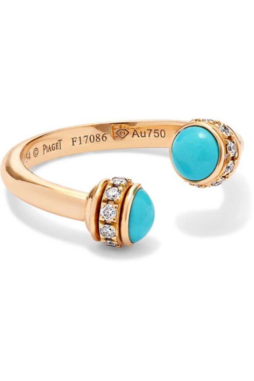 Possession 鑽石與綠松石18K玫瑰金手鐲 $24,000 @ Net-a-Porter.com Possession 鑽石與綠松石18K玫瑰金手鐲 $24,000 @ Net-a-Porter.com