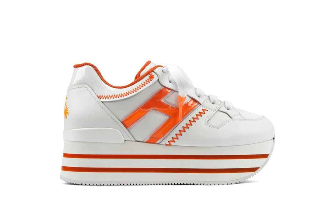 Hogan螢光橙色厚底波鞋 $6,900