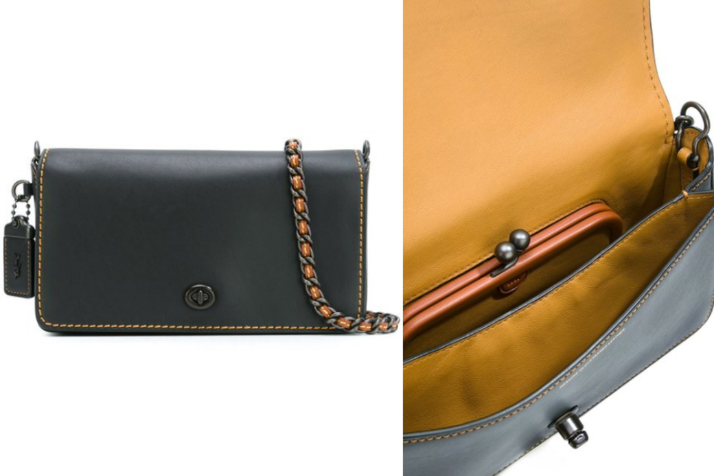 彩色車邊拼色皮革鏈袋($2,950 Burberry, available at farfetch.com) 彩色車邊拼色皮革鏈袋($2,950 Burberry, available at farfetch.com)