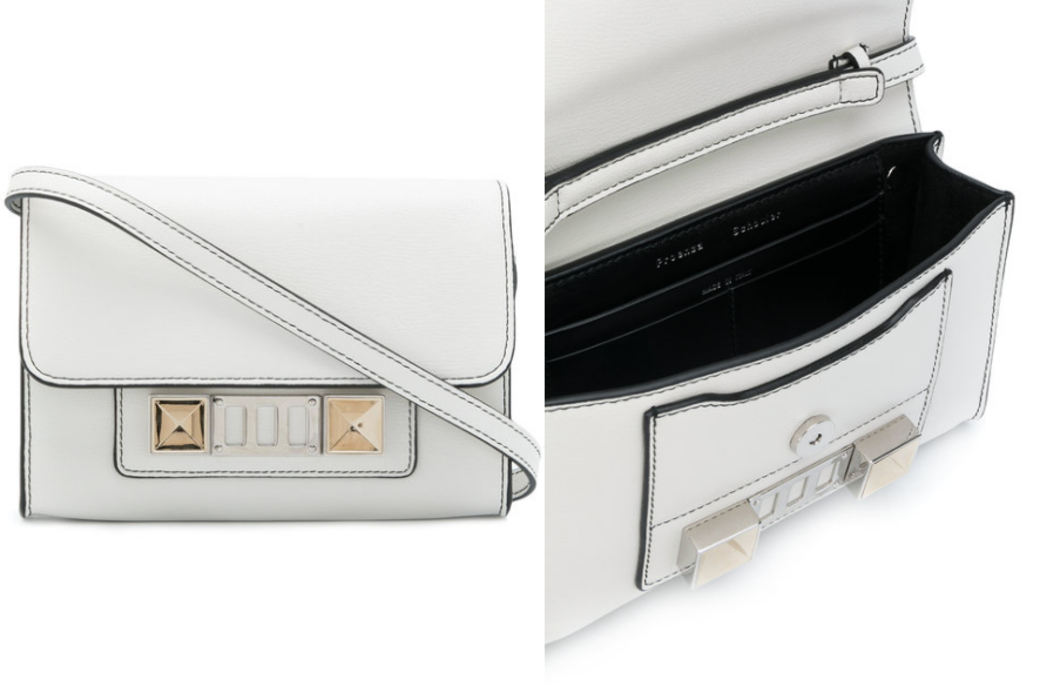 鍋釘飾皮革銀包小袋($2,960 Proenza Schouler, available at farfetch.com) 鍋釘飾皮革銀包小袋($2,960 Proenza Schouler, available at farfetch.com)