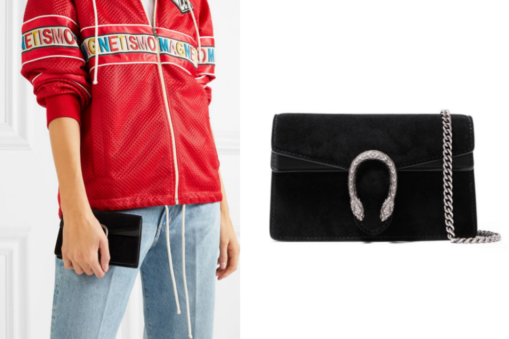 拼皮革銀包鏈袋($6,900 Gucci, available at net-a-porter.com) 拼皮革銀包鏈袋($6,900 Gucci, available at net-a-porter.com)