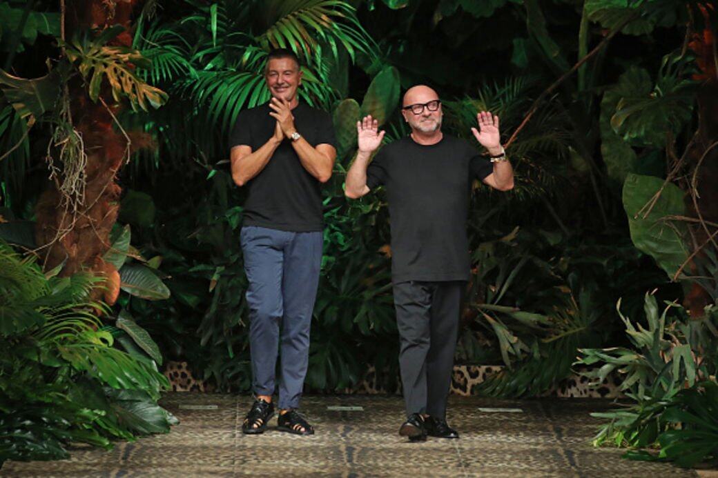 合作無間的Stefano Gabbana與Domenico Dolce,今季以Sicilian Jungle為系列主題。 合作無間的Stefano Gabbana與Domenico Dolce,今季以Sicilian Jungle為系列主題。
