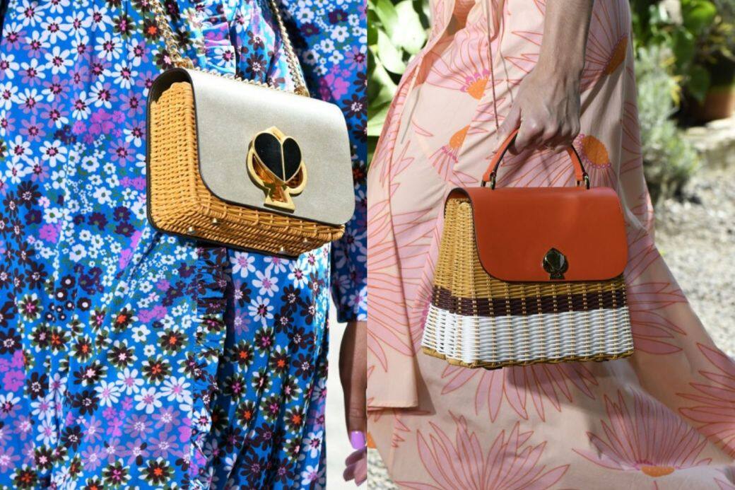 將 Kate Spade New York 的經典包款改造成「草編包」,也是這一季的設計重點。藤編細節 將 Kate Spade New York 的經典包款改造成「草編包」,也是這一季的設計重點。藤編細節