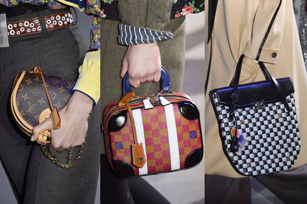 LV monogram和Damier格子的蹤影可見於不少袋款。 LV monogram和Damier格子的蹤影可見於不少袋款。