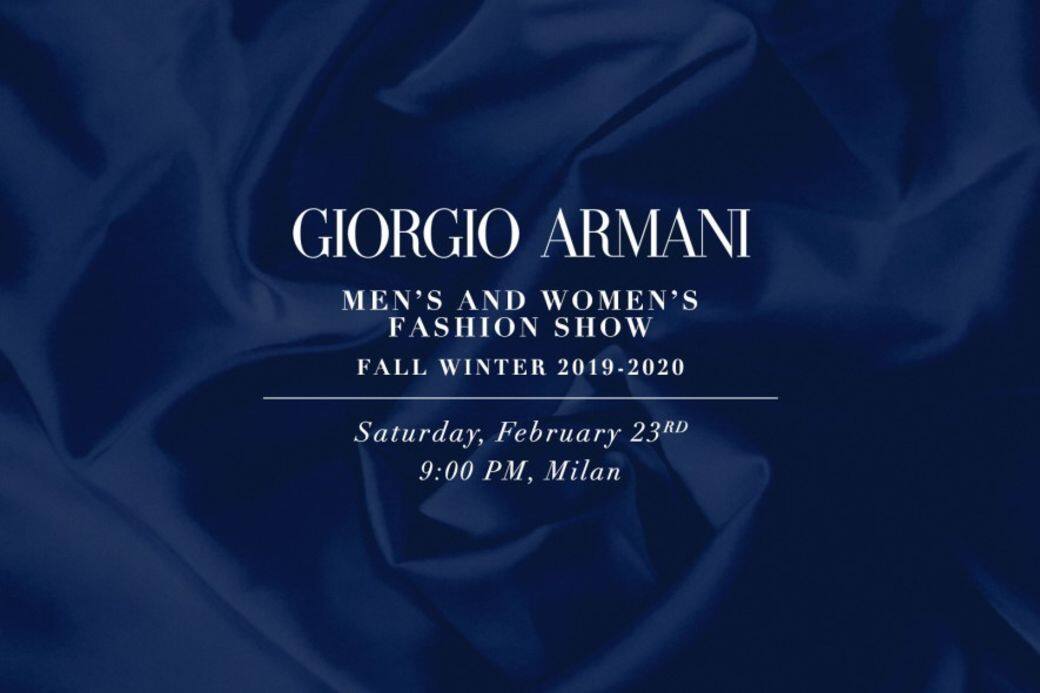 Giorgio Armani,2019秋冬時裝騷, FW19 