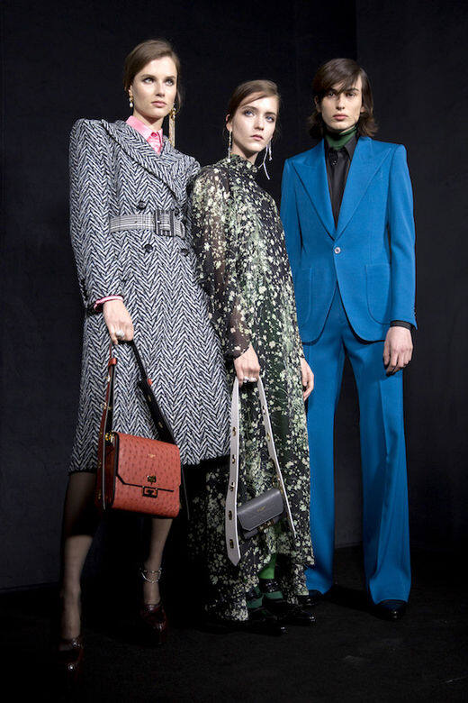 Natalie Kingham說：「強調女性剪裁的西裝選擇還有Petar Petrov，與此同時Givenchy 跟Saint Laurent 設計的西