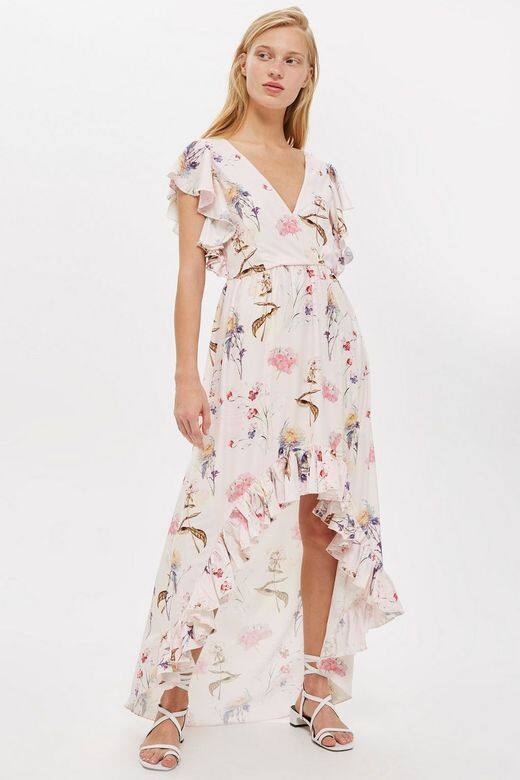 白底碎花荷葉邊 wrap dress £48/ 約 $494 Topshop 白底碎花荷葉邊 wrap dress £48/ 約 $494 Topshop