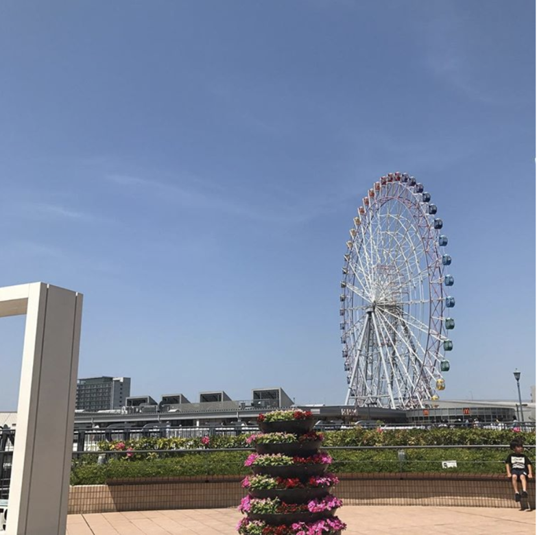 Rinku Premium Outlet附近的摩天輪十分顯眼易認。Photo: Instagram@miwachin_0304