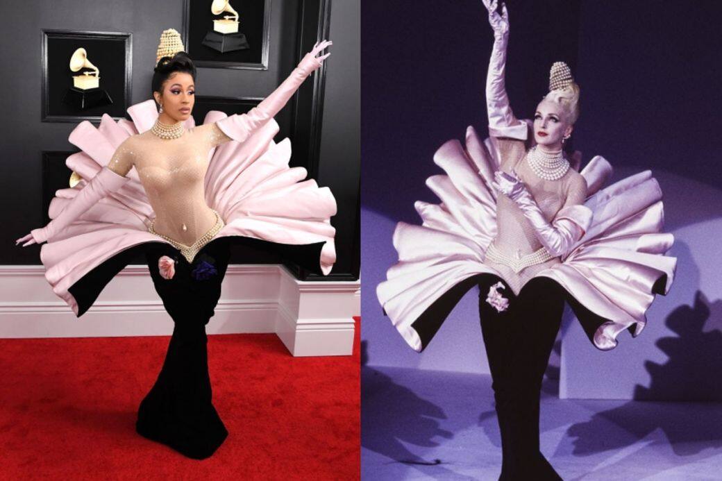 去年初,另一樂壇天后Cardi B穿上一襲古董Thierry Mugler高訂服出席格林美頒獎典 去年初,另一樂壇天后Cardi B穿上一襲古董Thierry Mugler高訂服出席格林美頒獎典