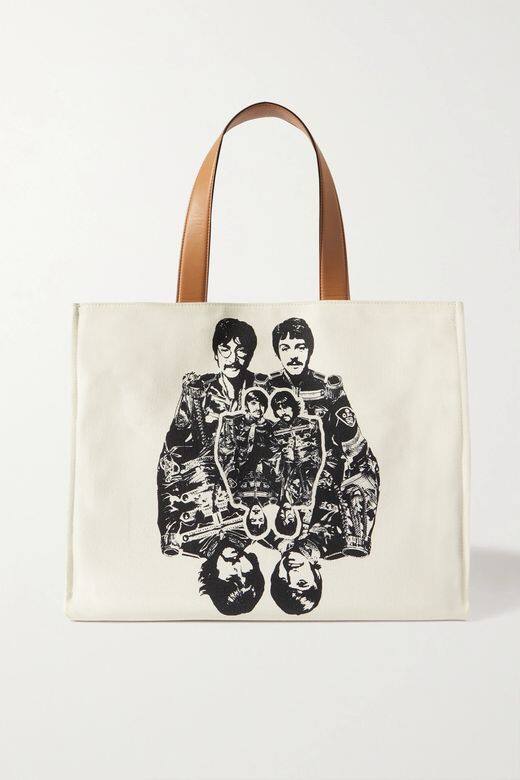 Stella McCartney The Beatles圖案帆布tote bag