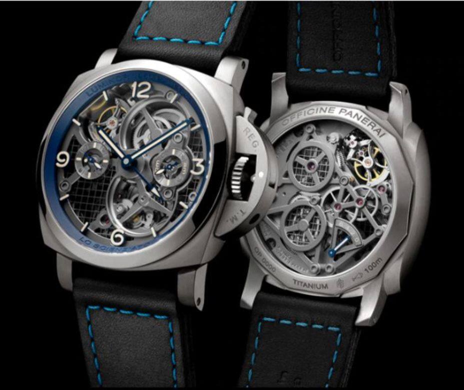 Panerai(沛納海)為陀飛輪用家提供輕巧與創意之選。其Luminor Tourbillon GMT腕錶以創新的直 Panerai(沛納海)為陀飛輪用家提供輕巧與創意之選。其Luminor Tourbillon GMT腕錶以創新的直