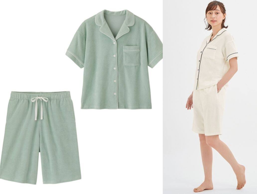GU薄荷家居服短褲配短袖睡衣套裝 $249 GU薄荷家居服短褲配短袖睡衣套裝 $249