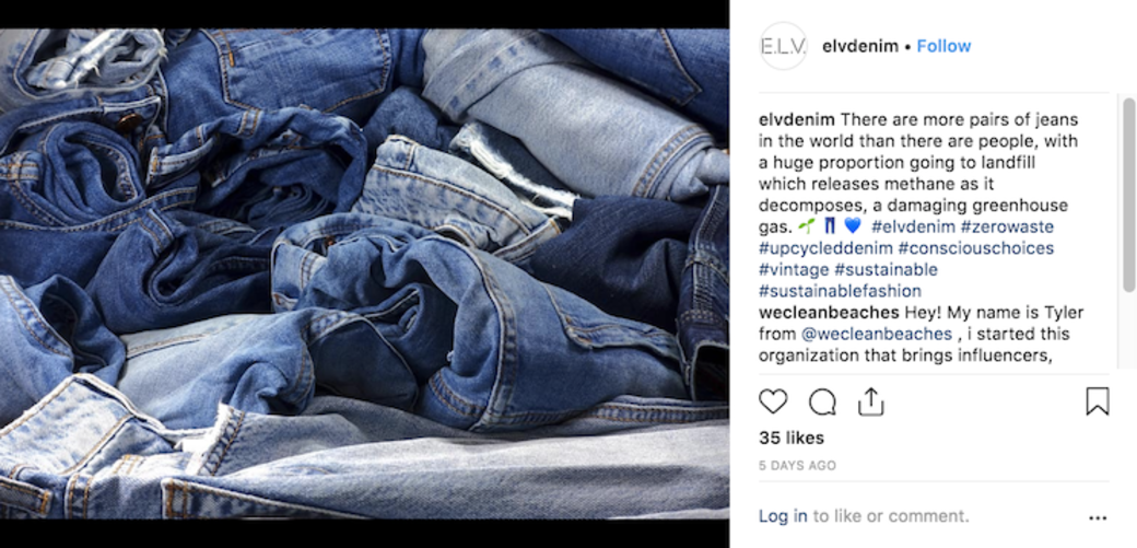 倫敦的E.L.V.Denim跟Re/Done一樣,都是透過循環再改二手牛仔褲變成新設計 倫敦的E.L.V.Denim跟Re/Done一樣,都是透過循環再改二手牛仔褲變成新設計