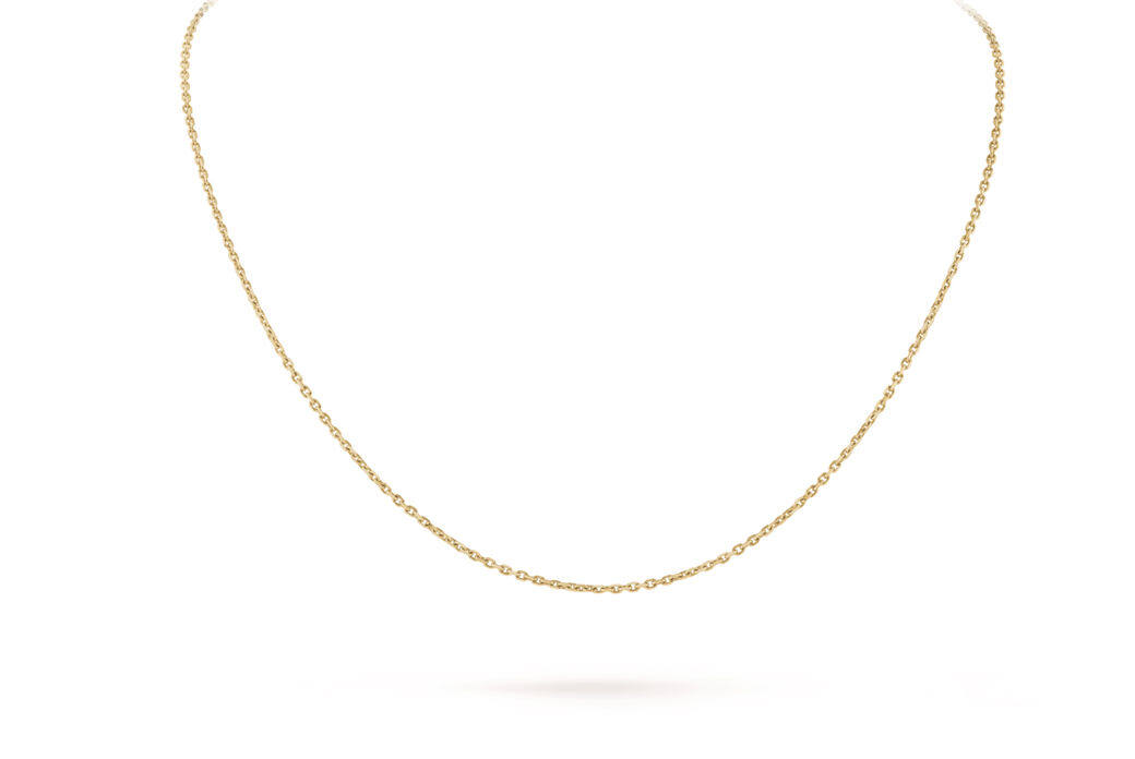 頸鏈是Van Cleef & Arpels的熱門單品,這條以黃K金、玫瑰金、白K金製成的款式,以銼 頸鏈是Van Cleef & Arpels的熱門單品,這條以黃K金、玫瑰金、白K金製成的款式,以銼