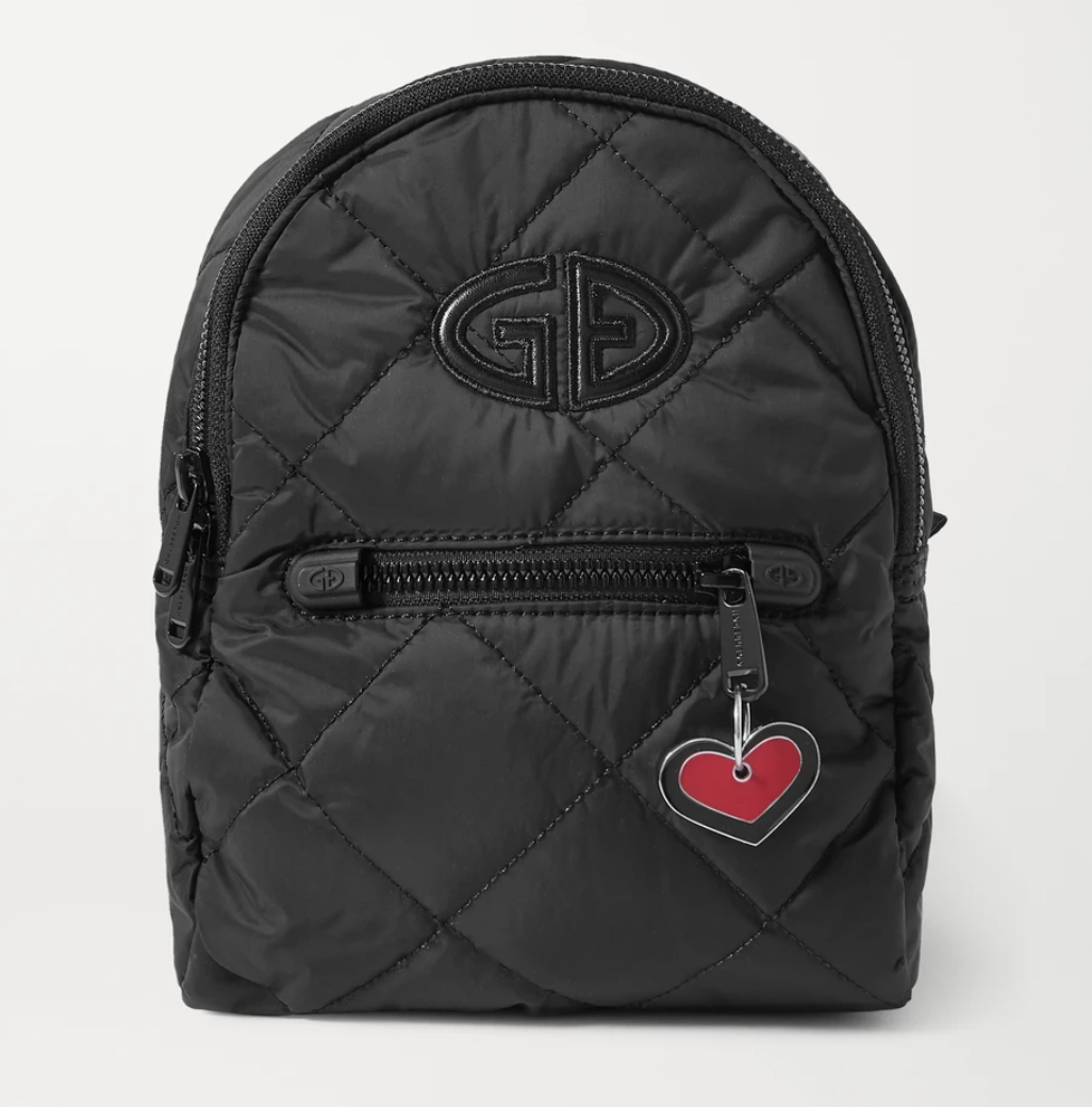 GOLDBERGH Mini chain-embellished embroidered quilted shell backpack GOLDBERGH Mini chain-embellished embroidered quilted shell backpack