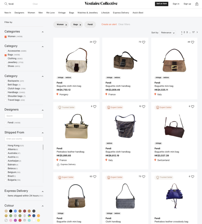 Vestiaire Collective是專門收購和出售二手奢侈時裝品牌單品的網站,囊括來自香港、日 Vestiaire Collective是專門收購和出售二手奢侈時裝品牌單品的網站,囊括來自香港、日