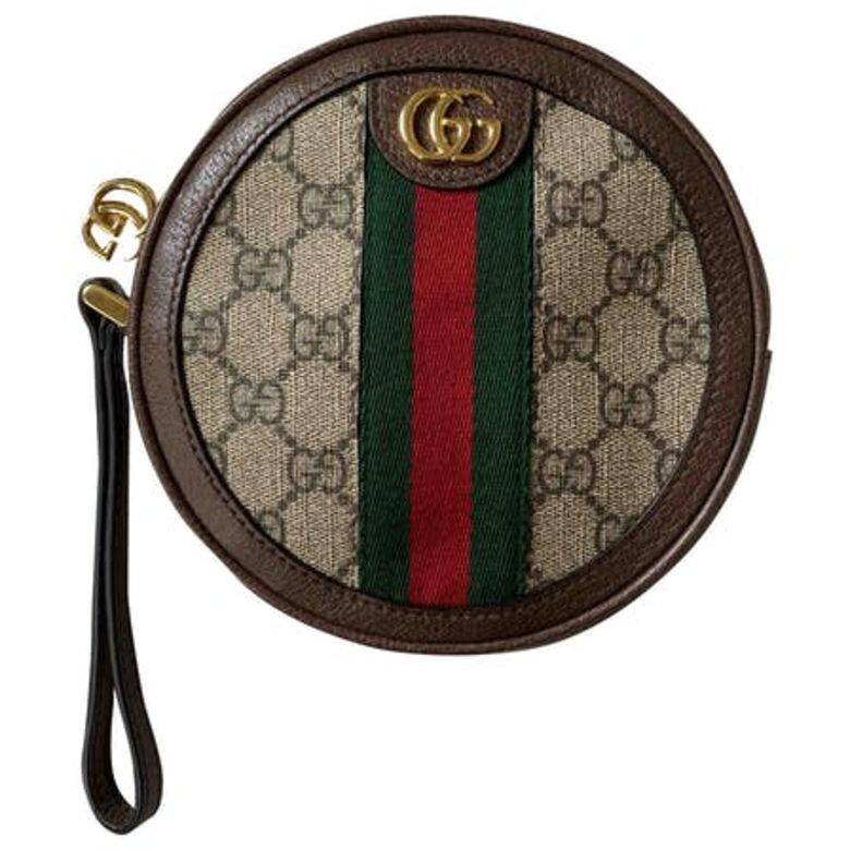 Monogram 印花帆布拼皮拉鏈袋 Monogram 印花帆布拼皮拉鏈袋