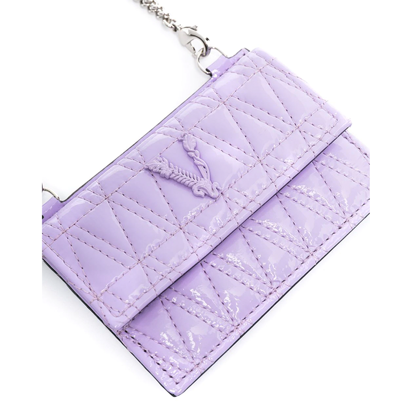丁香紫色WOC鏈帶銀包