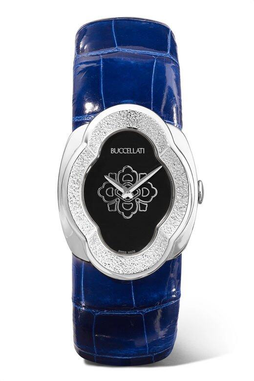 2.18K白金腕錶($105,000 Buccellati, available at Net-a-porter) 2.18K白金腕錶($105,000 Buccellati, available at Net-a-porter)