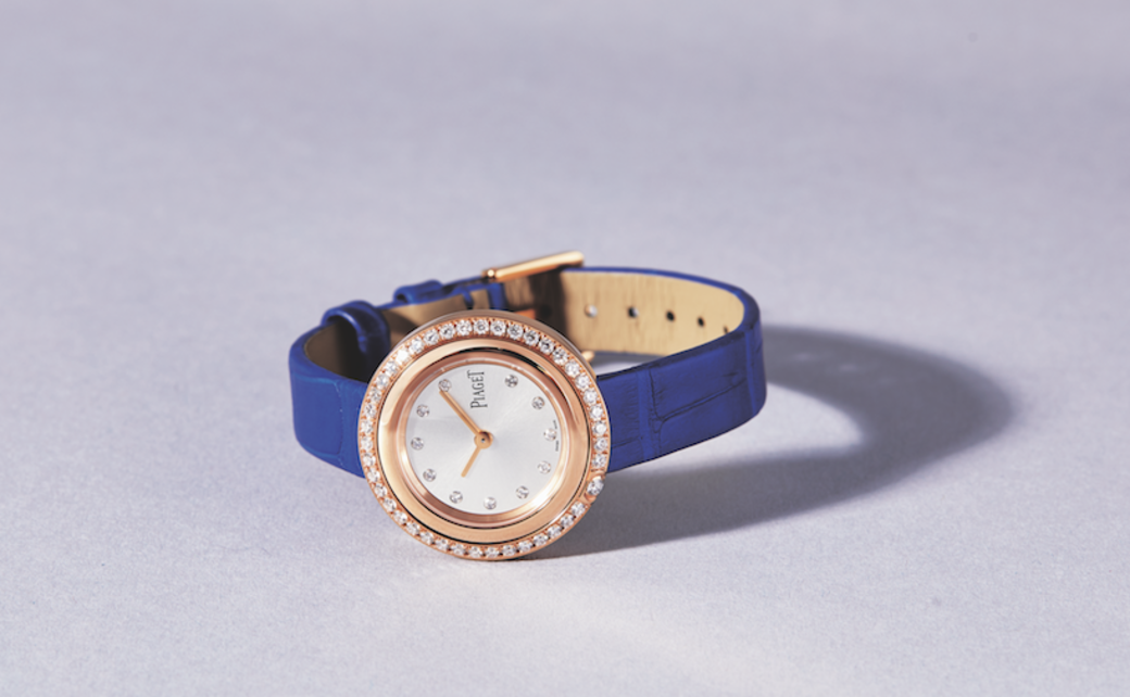 3.鑽石18K玫瑰金石英機芯鱷魚皮帶腕錶($103,000 Piaget) 3.鑽石18K玫瑰金石英機芯鱷魚皮帶腕錶($103,000 Piaget)