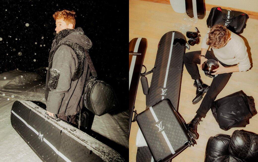 Louis Vuitton為奧運金牌得主 Shaun White客製滑雪行李套裝