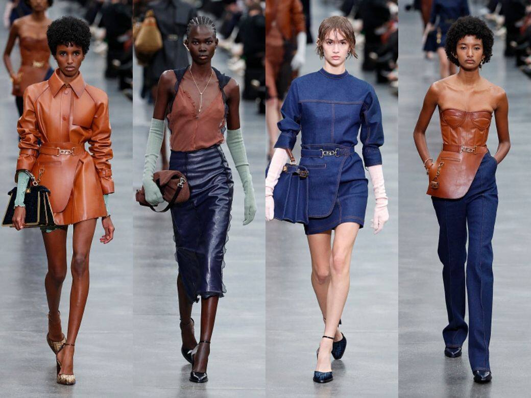 Fendi 2022春夏時裝展焦點：皮革與丹寧