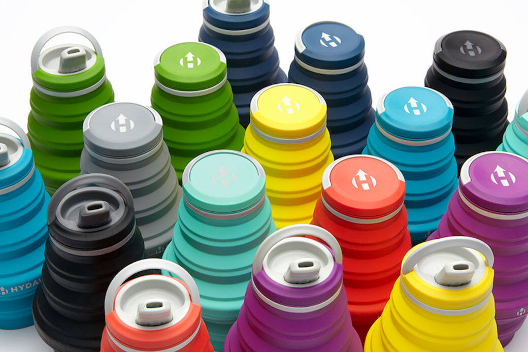 HYDAWAY可摺式水樽越來越受歡迎，這款新設計品質高而且夠colourful，折疊起來只有