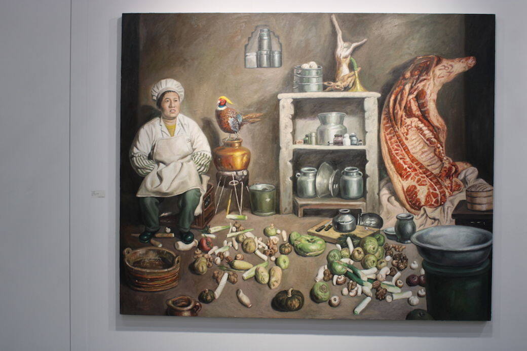 在當代唐人藝術中心展出的這幅作品是秦琦的新作,以寫實手法描繪了 在當代唐人藝術中心展出的這幅作品是秦琦的新作,以寫實手法描繪了