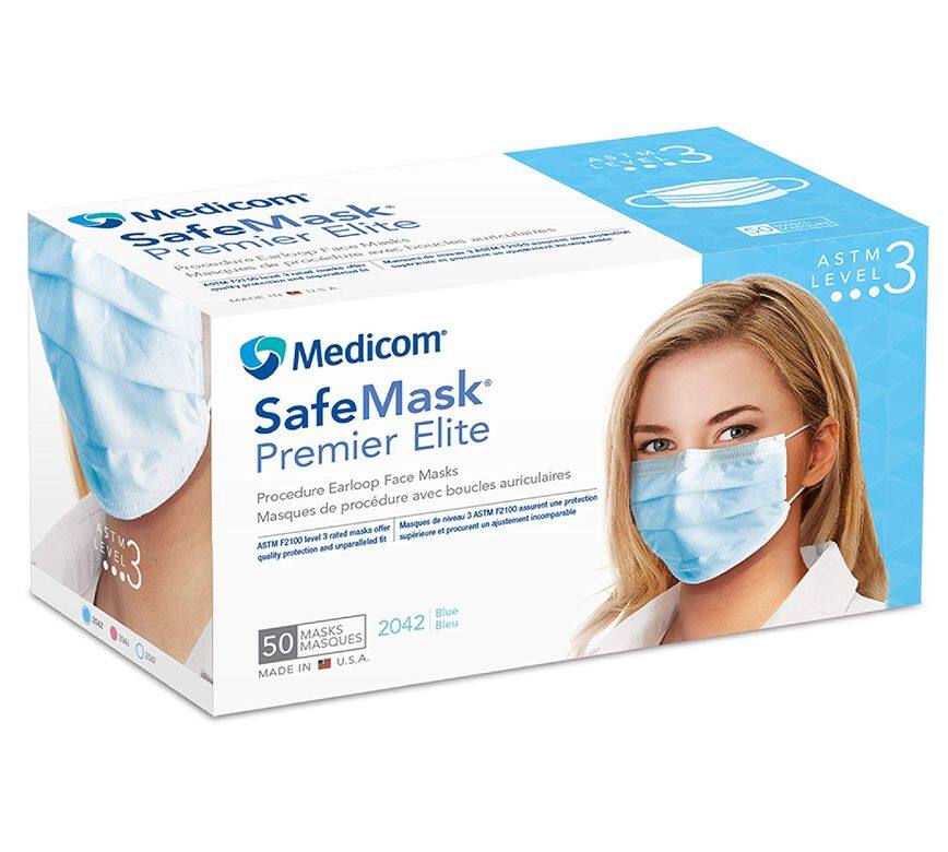 源自加拿大的Medicom所推出的2042 SafeMask Premier Elite,聲稱達美國標準ASTM Level 3級別、檢驗報 源自加拿大的Medicom所推出的2042 SafeMask Premier Elite,聲稱達美國標準ASTM Level 3級別、檢驗報