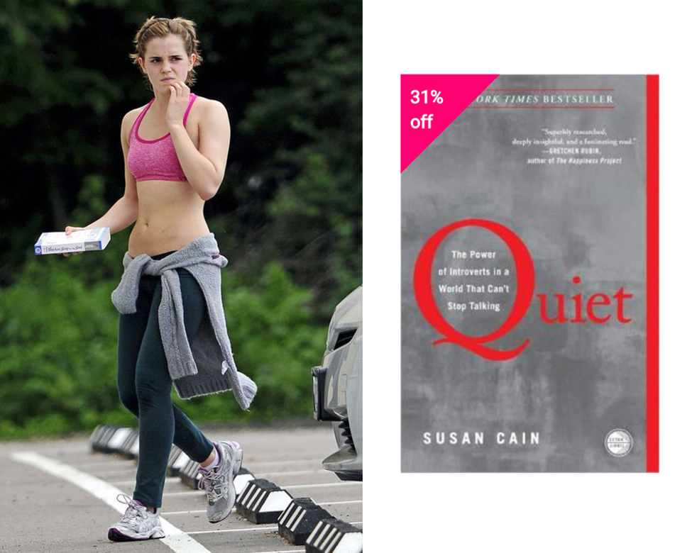 Emma Watson和張鈞甯也推介Susan Cain的作品“Quiet”一書,中文譯作《安靜,就是力量》。日常生活中我們總覺得外向人特別耀眼,然而這本書卻告訴你,內向安靜的人只要善用自己的長處,便可以發揮無比強大的力量,甚至改變世界。這本書教導你尋找自己的性格特質,內向人一樣可以在人生舞台上發熱發亮。 Emma Watson和張鈞甯也推介Susan Cain的作品“Quiet”一書,中文譯作《安靜,就是力量》。日常生活中我們總覺得外向人特別耀眼,然而這本書卻告訴你,內向安靜的人只要善用自己的長處,便可以發揮無比強大的力量,甚至改變世界。這本書教導你尋找自己的性格特質,內向人一樣可以在人生舞台上發熱發亮。