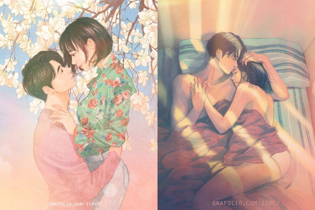 Zipcy 情侶插畫 情侶日常 couple illustration illustrator IG Zipcy 情侶插畫 情侶日常 couple illustration illustrator IG
