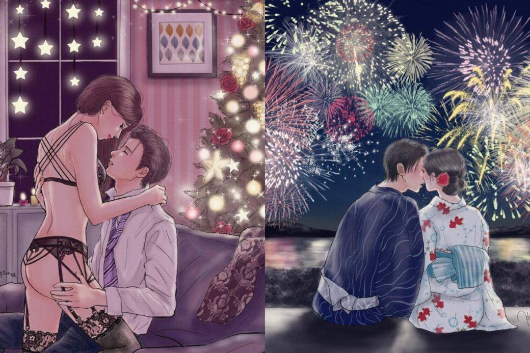 平泉春奈 情侶插畫 情侶日常 couple illustration illustrator IG 平泉春奈 情侶插畫 情侶日常 couple illustration illustrator IG