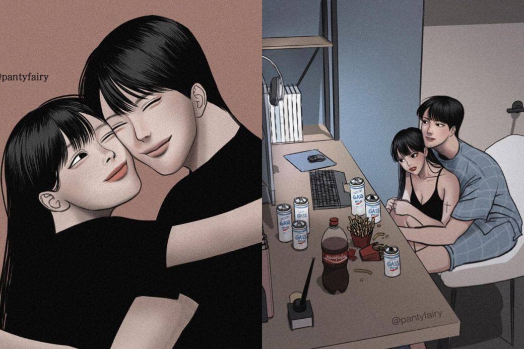 pantyfairy(@pantyfairy)情侶插畫 情侶日常 couple illustration illustrator IG pantyfairy(@pantyfairy)情侶插畫 情侶日常 couple illustration illustrator IG