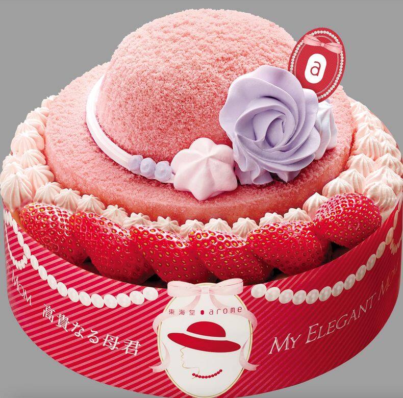 東海堂以「My Elegant Mom」為主題，推出不同口味的蛋糕系列，以不同的造型﻿盡顯母