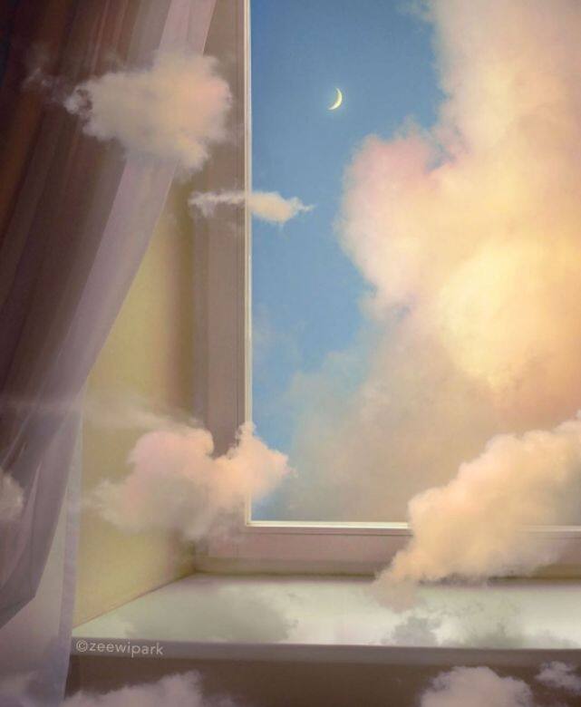 天空 雲朵 月亮 藝術 sky cloud moon IG visual creator art 