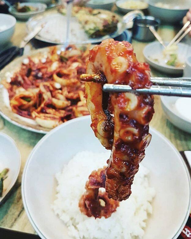 這一間坐ta ta mi進餐的店子名為善良章魚 這一間坐ta ta mi進餐的店子名為善良章魚
