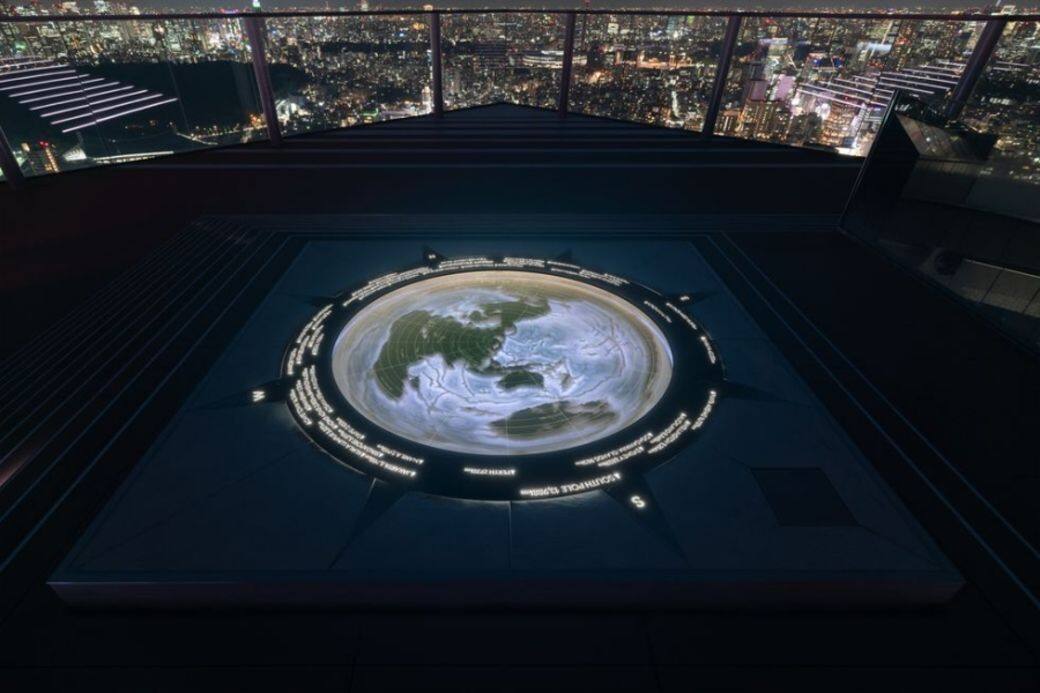 當夜晚來臨時,「GEO COMPASS」的地球也會散發靜謐的光芒 當夜晚來臨時,「GEO COMPASS」的地球也會散發靜謐的光芒