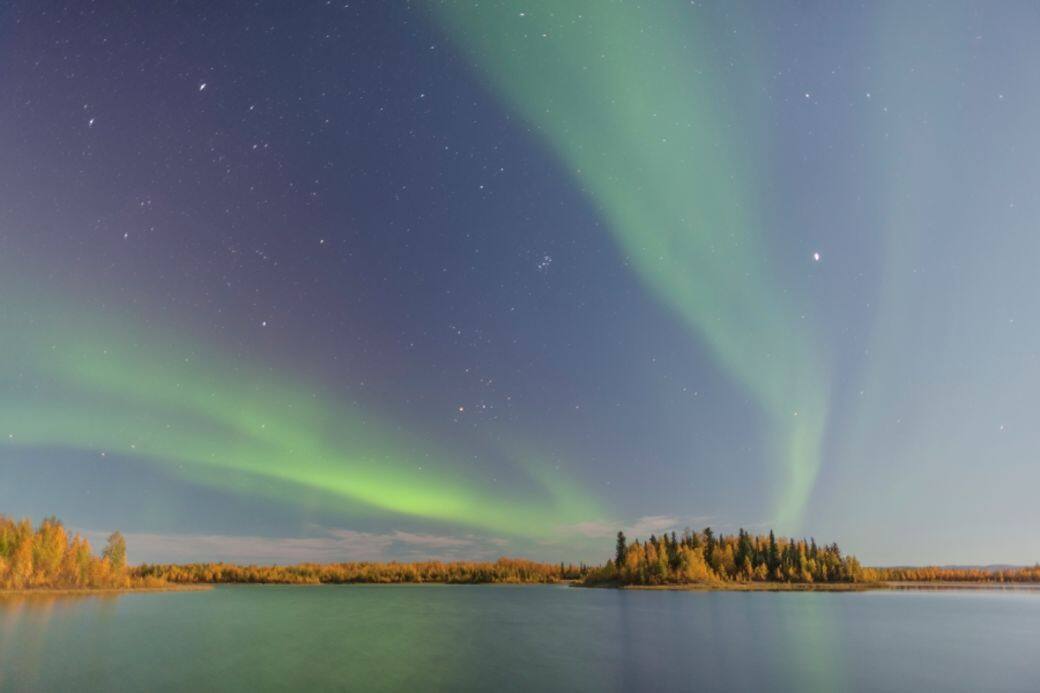 Fairbanks的Chena Lake湖畔是個理想的拍攝地點 Fairbanks的Chena Lake湖畔是個理想的拍攝地點