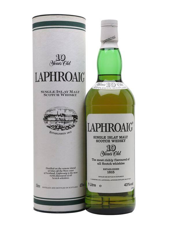 艾雷島知名酒廠Laphroaig的10年酒款是品牌的基本酒款,此酒泥煤味重,適合愛 艾雷島知名酒廠Laphroaig的10年酒款是品牌的基本酒款,此酒泥煤味重,適合愛