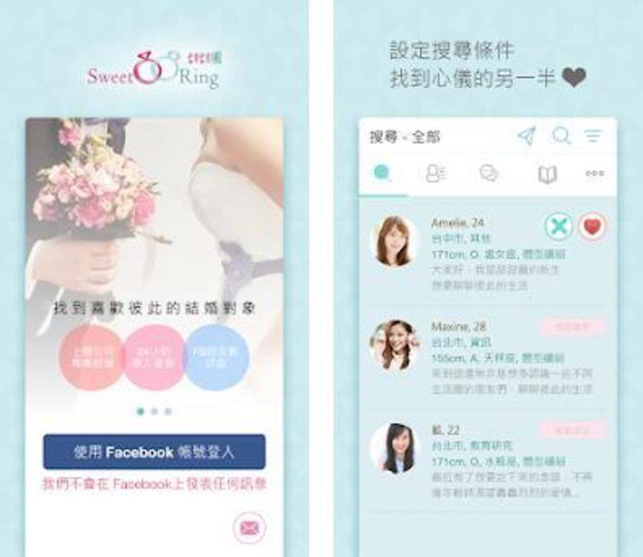 於2016年香港「銷售量第一」的交友App SweetRing，號稱全球350萬會員，85%會員25歲以上