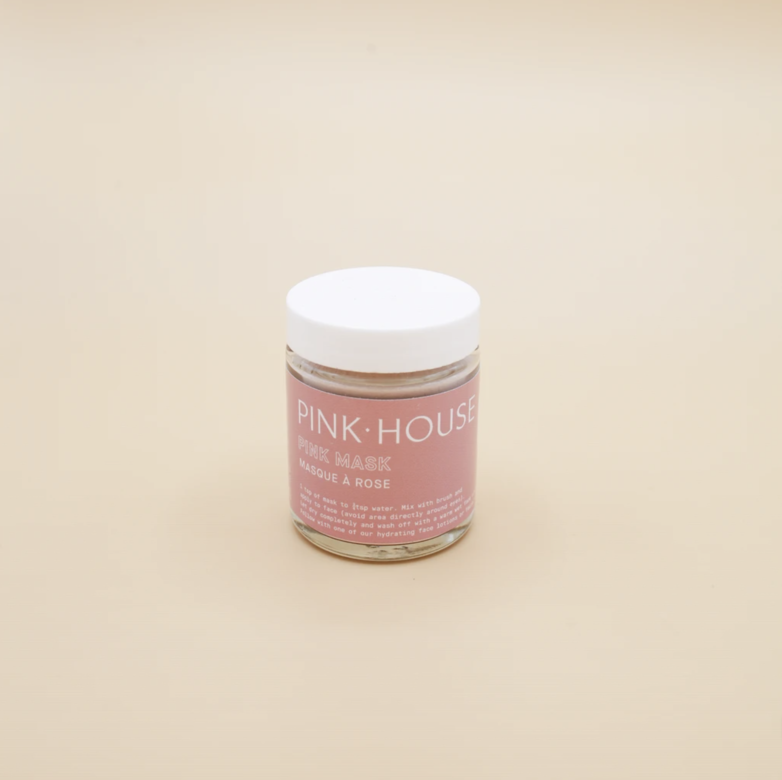 粉紅面膜蘊含乳香及佛手柑精油，能修復疤痕、淡化暗瘡印和均勻膚色；天
