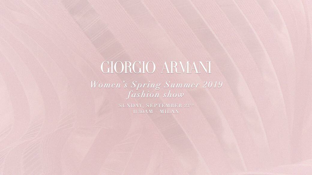 Giorgio Armani 2019春夏時裝展