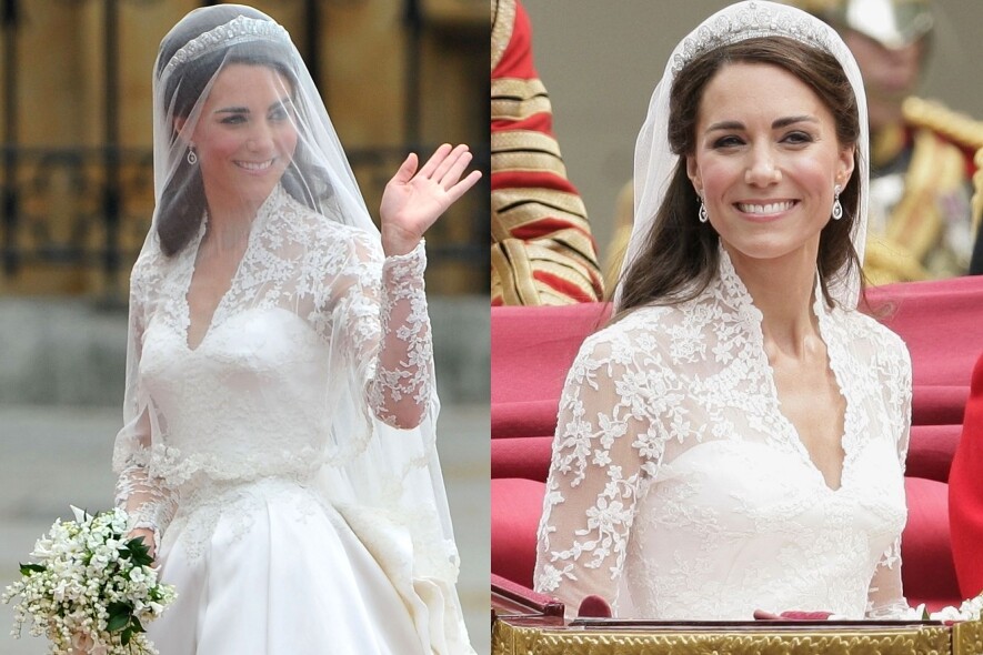 威廉王子和凱特迎來結婚13周年！解構凱特王妃10個不為人知的婚紗禮服細節