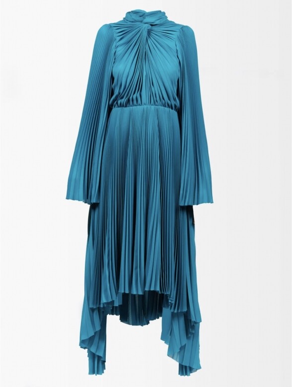 Balenciaga藍色皺褶裙